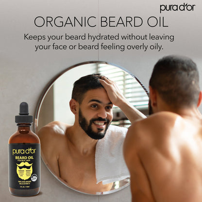 All-Natural Hypo-Allergenic Organic Beard Oil 4oz