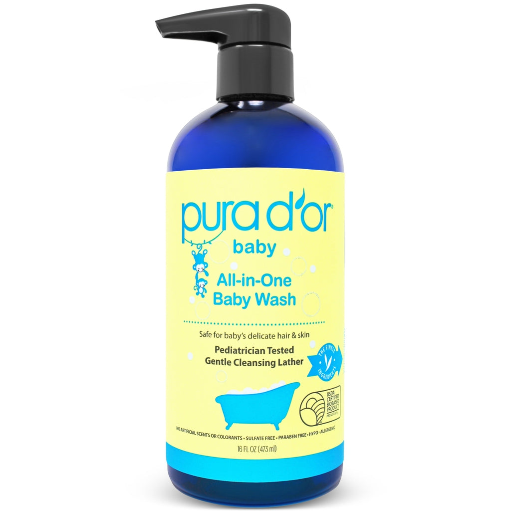 PURA D'OR All-in-One Baby Wash 16oz tear-free – PURA D'OR