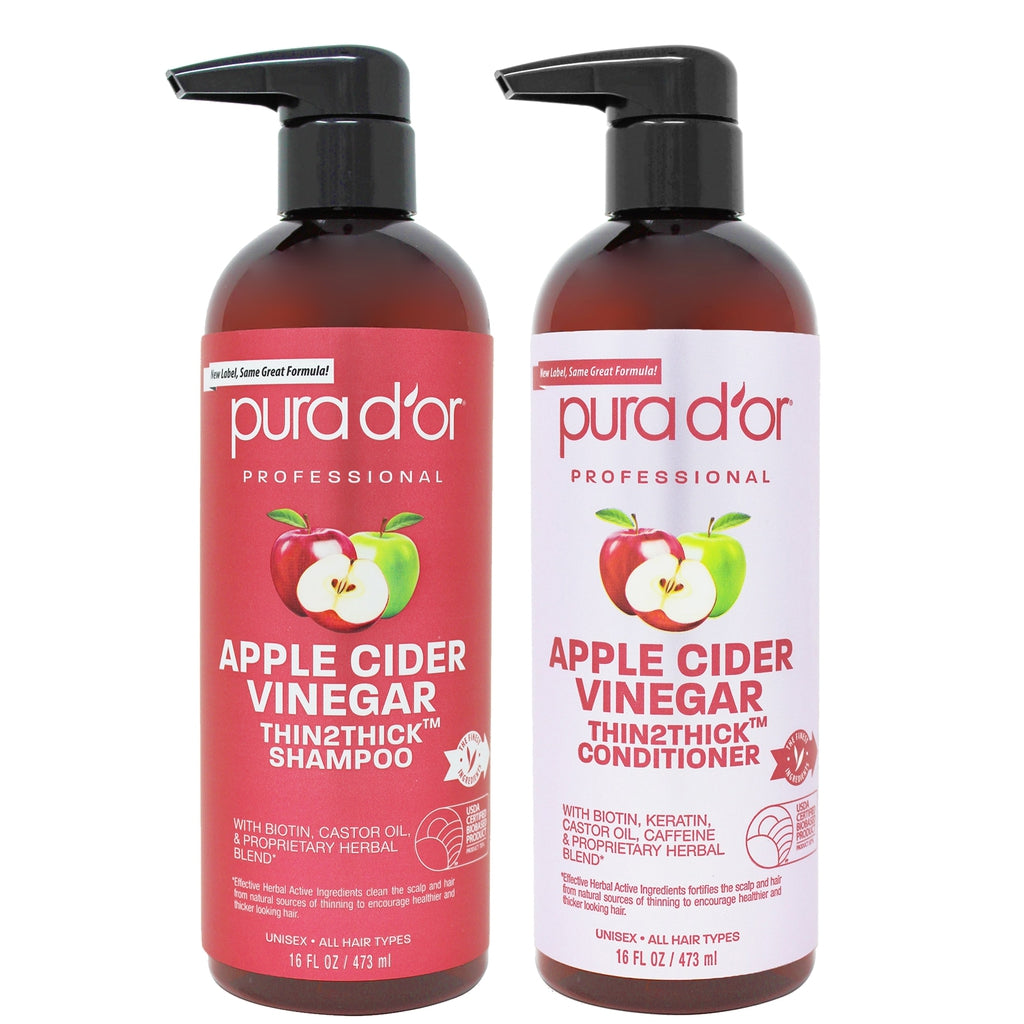 Apple Cider Vinegar Thin2Thick Shampoo and Conditioner Set 16 oz