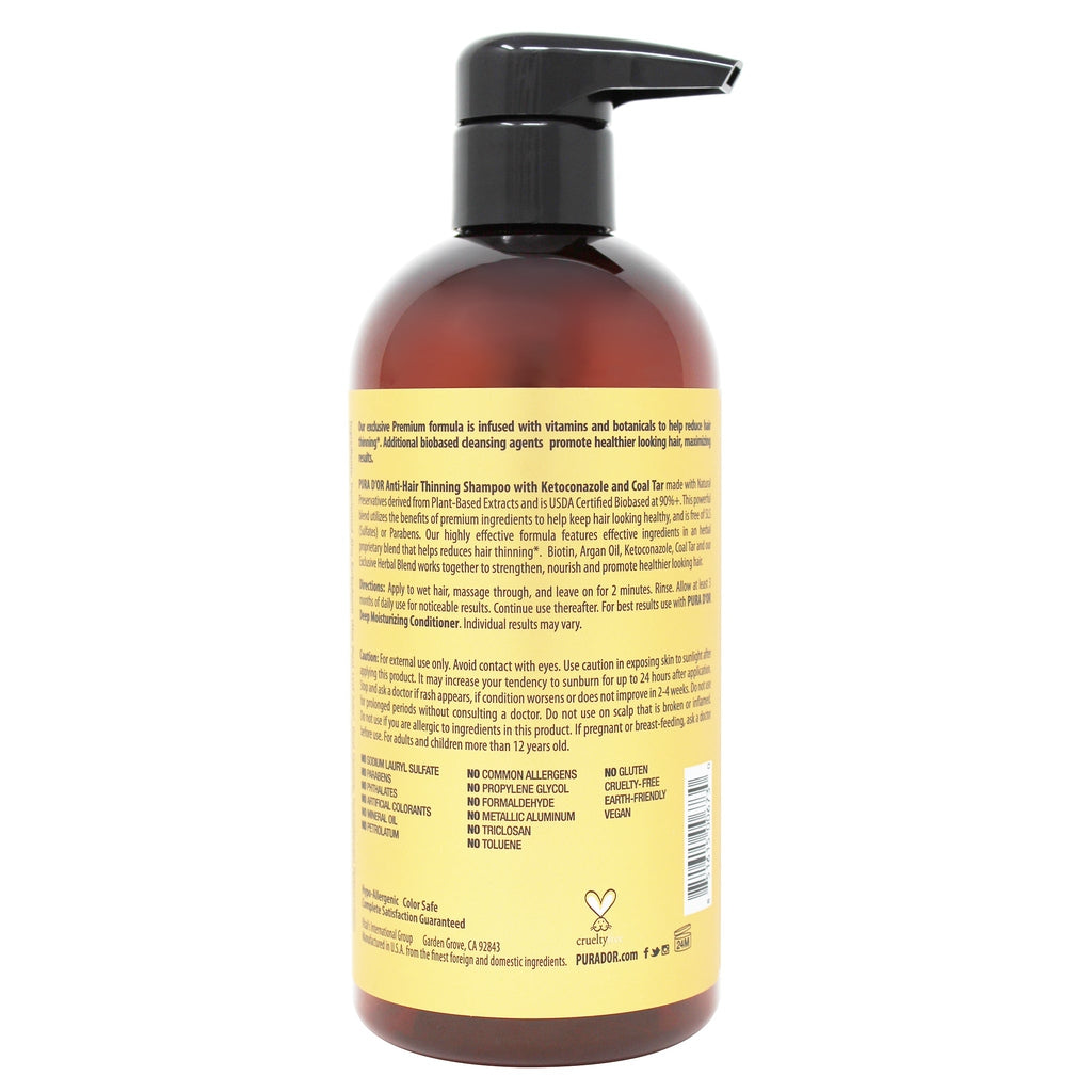 PURA D'OR M.D. Anti Hair-Thinning Shampoo and Conditioner Set 16 oz