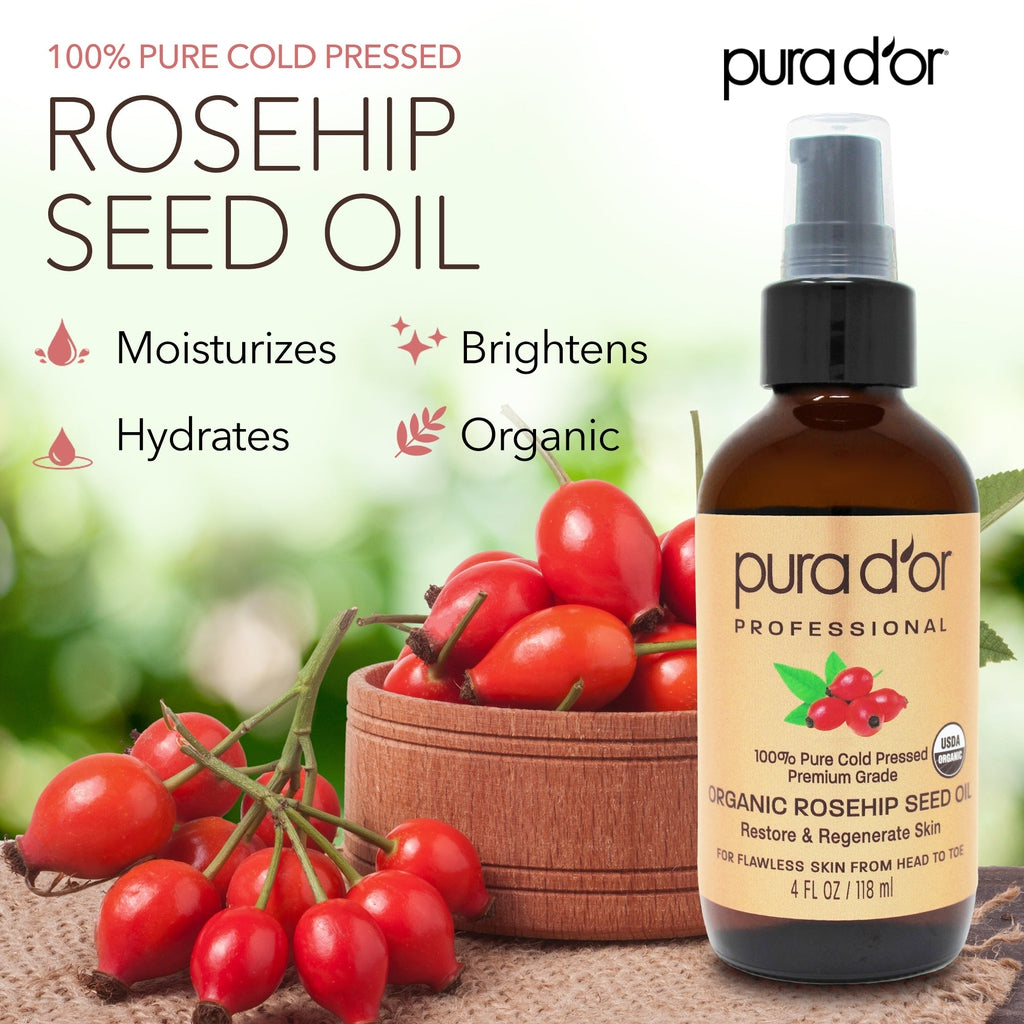 USDA Natural Organic 100% Rosehip Oil 4 oz